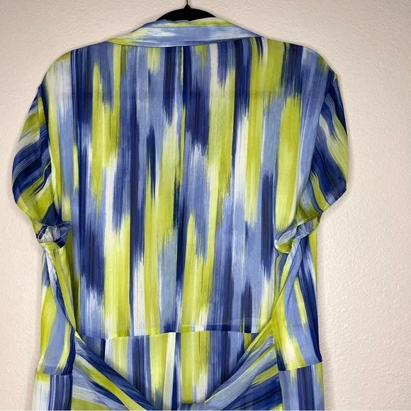 Evan Picone Blue and Green Patterned Dress - Picture 9 of 11